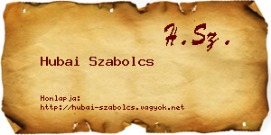 Hubai Szabolcs névjegykártya