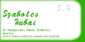 szabolcs hubai business card